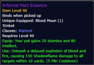 Infernal Pact Essence wow sod phase 2